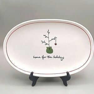 Tag Holiday Platter Home for the Holidays with Charlie Brown Tree